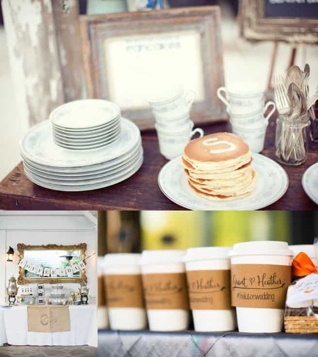 Three image collage of pancake stack luxury takeaway coffee and coffee bar | Kelly Chandler Consulting
