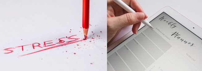 'Stress' written in red pencil | Do To List on a tablet | Kelly Chandler Consulting