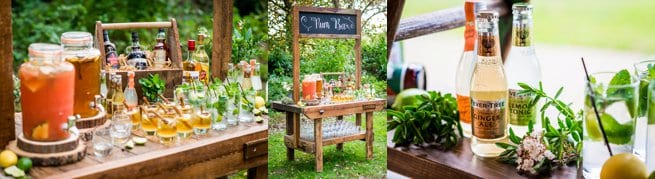 Outdoor wedding rum bar | Kelly Chandler Consulting
