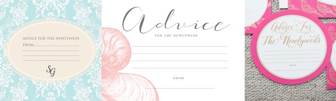 Wedding advice cards | Kelly Chandler Consulting