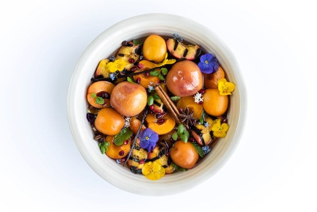 Cardamom, Peaches with Ginger Cinnamon Acacia | Kelly Chandler Consulting