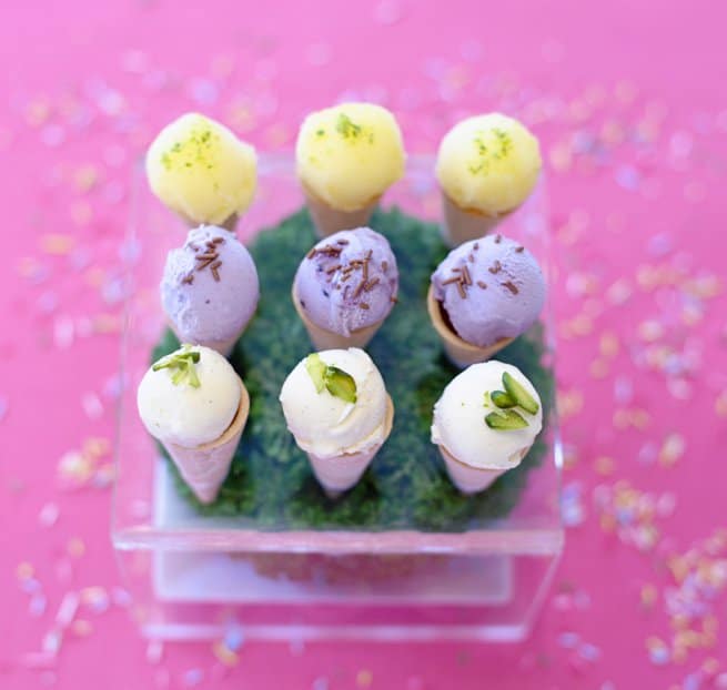 Mini pastel ice cream cream cones | Kelly Chandler Consulting