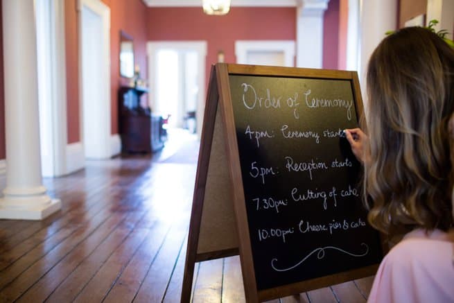 Hallsannery House Order of the day | Kelly Chandler Consulting