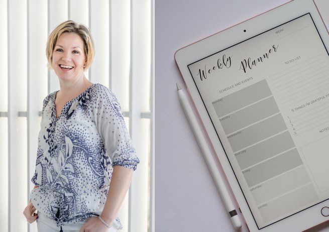Kelly Chandler and weekly planner | Kelly Chandler Consulting