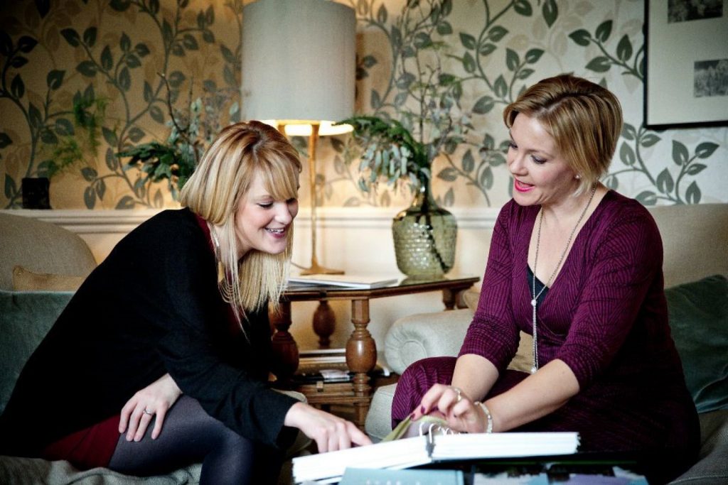 Kelly Chandler meeting prospective bride client
